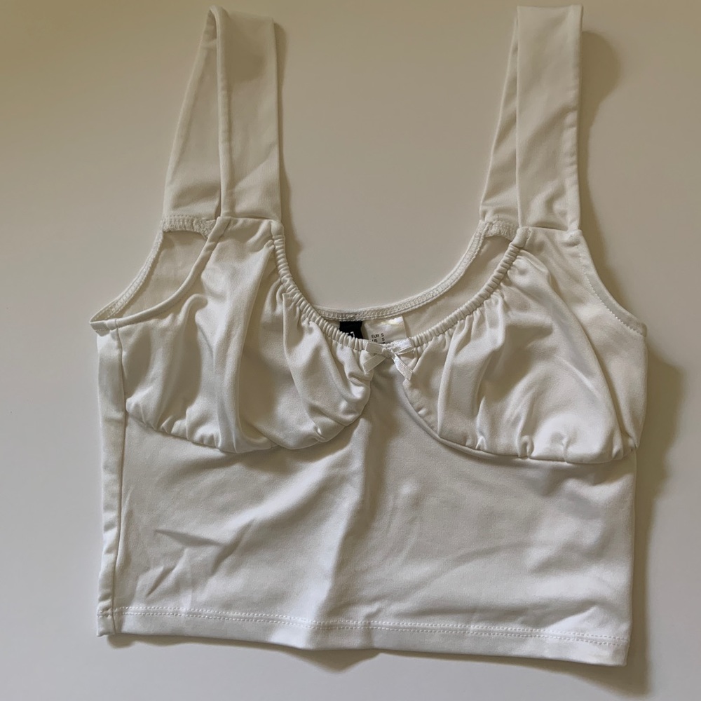 H&M Cropped White Tanktop